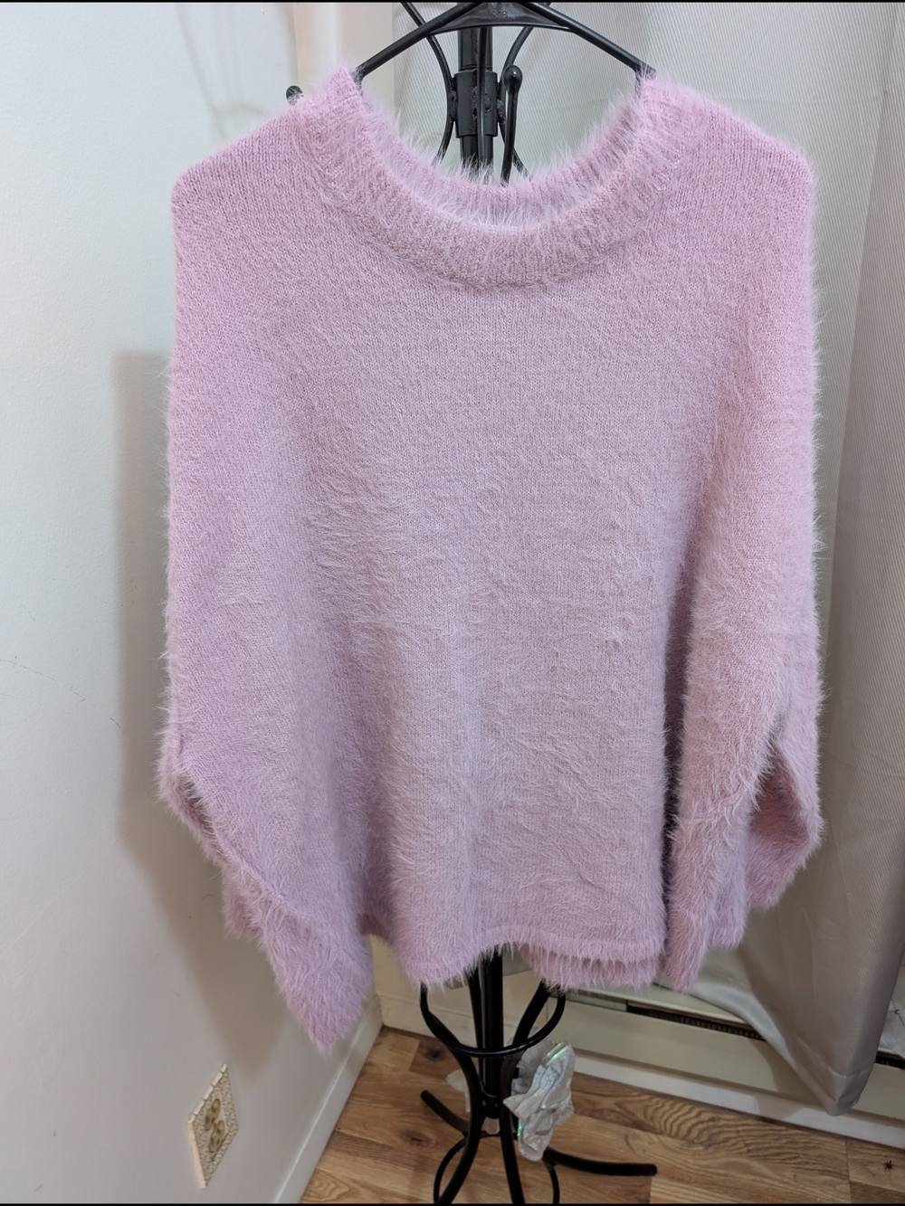 Free People Purple Plush Crewneck Sweater Size Small